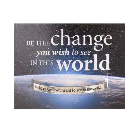 Handcrafted Quotable Cuff Bracelet – Be The Change Inspirational Jewelry | Recycled Pewter – Made in USA Whitney Howard Designs  Cuff Bracelets