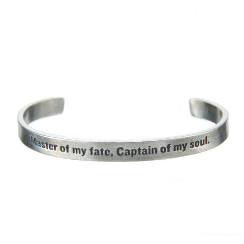 Handcrafted Quotable Cuff Bracelet – Master of My Fate Inspirational Jewelry | Made in USA Whitney Howard Designs  Cuff Bracelets