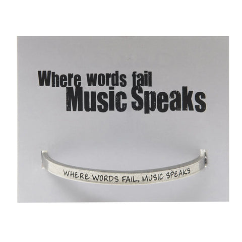 Handcrafted Quotable Music Cuff Bracelet – Inspirational Open Band Jewelry | Made in USA Whitney Howard Designs  Cuff Bracelets