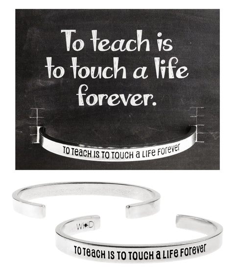 Handcrafted Quotable Pewter Cuff Bracelet – Inspirational Teacher Gift | Made in USA Whitney Howard Designs  Cuff Bracelets