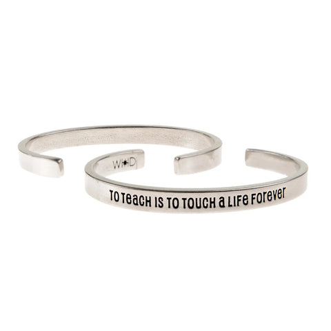 Handcrafted Quotable Pewter Cuff Bracelet – Inspirational Teacher Gift | Made in USA Whitney Howard Designs  Cuff Bracelets