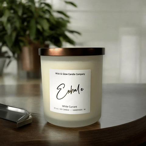 Handcrafted R&B Self-Care Candle Set – 4x8.5 oz Soy Candles with Calming Scents | Made in USA Wick and Glow Candle Company™  Candles
