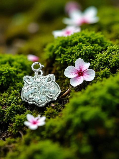 Handcrafted Racoon Pewter Charm Jewelry Set – Necklace with Extender – Hypoallergenic Earrings | Made in USA Michelle Marie Boutique  Jewelry Sets