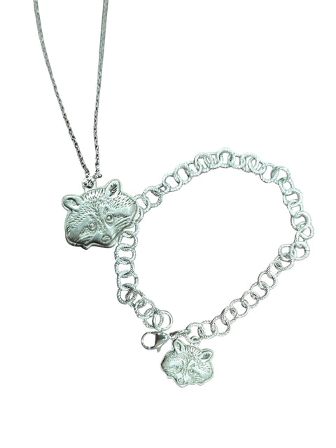 Handcrafted Racoon Pewter Charm Jewelry Set – Necklace with Extender – Hypoallergenic Earrings | Made in USA Michelle Marie Boutique  Jewelry Sets