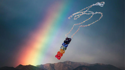 Handcrafted Rainbow Crystal Rock Candy Necklace – 14 Swarovski Crystals | Made in USA Alexa Martha Designs  Necklace