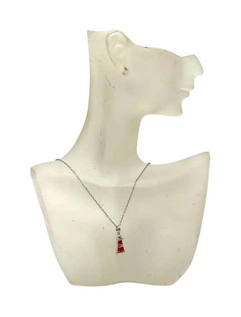 Handcrafted Red Lighthouse Pendant Necklace – Nautical Charm Jewelry – Sterling Silver Coastal Gift | Made in USA Michelle Marie Boutique  Necklace