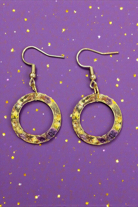 Handcrafted Resin Drop Earrings with Real Pressed Flowers – Lightweight Floral Jewelry | Made in USA Michelle Marie Boutique  Earring