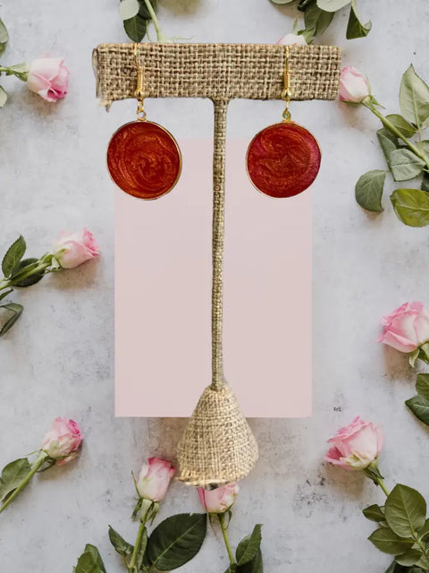 Handcrafted Resin Rose Earrings – Unique Floral Summer Jewelry | Made in USA by Michelle Marie Boutique Michelle Marie Boutique  Earrings