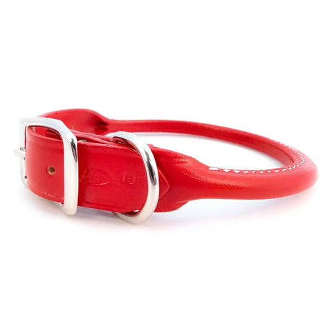 Handcrafted Rolled Leather Dog Collar – Comfortable Round Edges for Toy to Large Breeds | Made in USA Auburn Leathercrafters  item