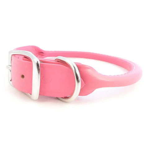 Handcrafted Rolled Leather Dog Collar – Comfortable Round Edges for Toy to Large Breeds | Made in USA Auburn Leathercrafters  item