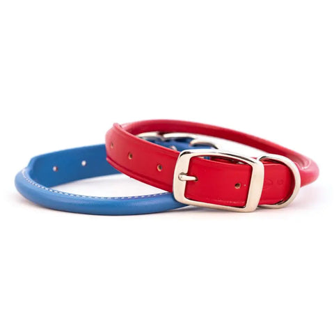 Handcrafted Rolled Leather Dog Collar – Comfortable Round Edges for Toy to Large Breeds | Made in USA Auburn Leathercrafters  item