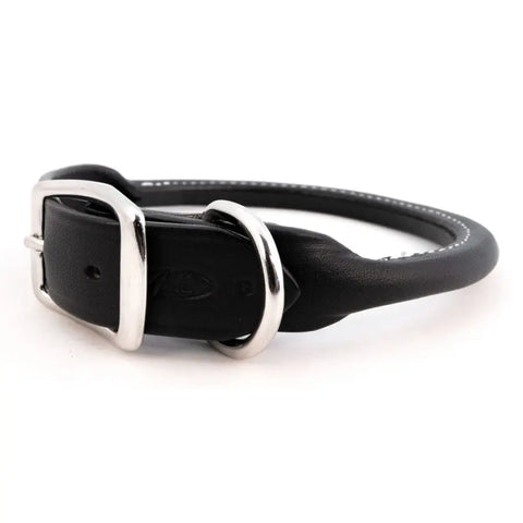 Handcrafted Rolled Leather Dog Collar – Comfortable Round Edges for Toy to Large Breeds | Made in USA Auburn Leathercrafters  item