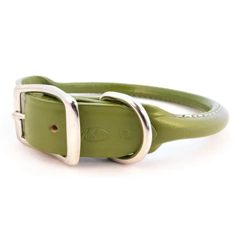 Handcrafted Rolled Leather Dog Collar – Comfortable Round Edges for Toy to Large Breeds | Made in USA Auburn Leathercrafters  item