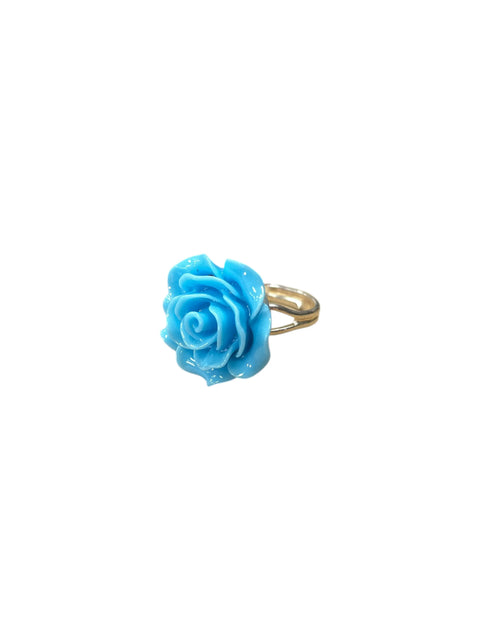 Handcrafted Rose Blossom Stainless Steel Ring – Multicolor Floral Accent | Made in USA by Michelle Marie Boutique Michelle Marie Boutique  Rings