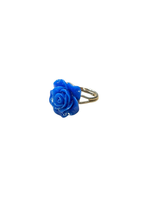 Handcrafted Rose Blossom Stainless Steel Ring – Multicolor Floral Accent | Made in USA by Michelle Marie Boutique Michelle Marie Boutique  Rings