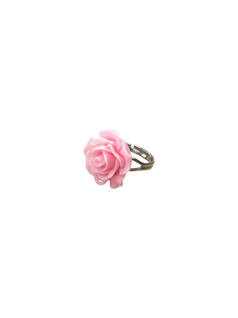 Handcrafted Rose Blossom Stainless Steel Ring – Multicolor Floral Accent | Made in USA by Michelle Marie Boutique Michelle Marie Boutique  Rings