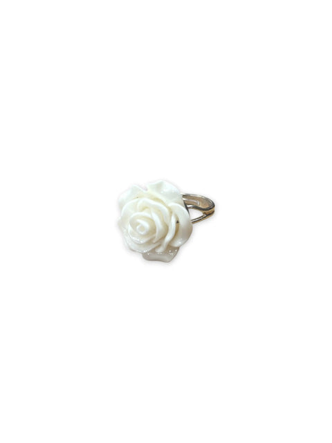 Handcrafted Rose Blossom Stainless Steel Ring – Multicolor Floral Accent | Made in USA by Michelle Marie Boutique Michelle Marie Boutique  Rings