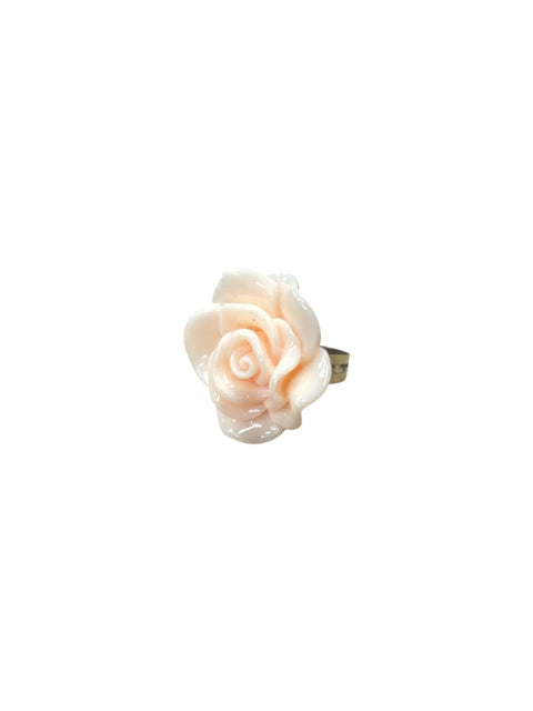 Handcrafted Rose Blossom Stainless Steel Ring – Multicolor Floral Accent | Made in USA by Michelle Marie Boutique Michelle Marie Boutique  Rings