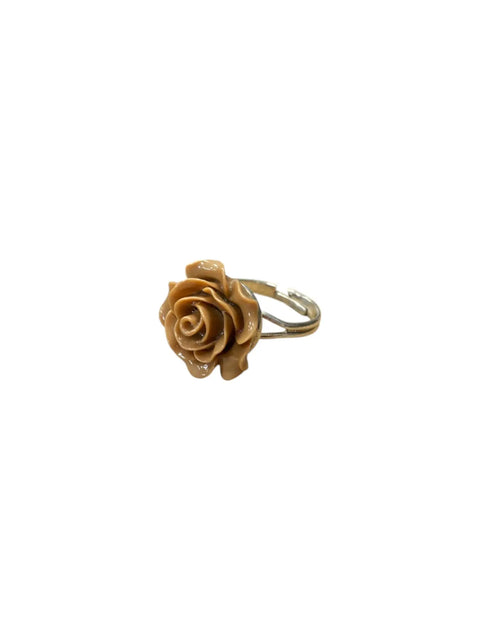 Handcrafted Rose Blossom Stainless Steel Ring – Multicolor Floral Accent | Made in USA by Michelle Marie Boutique Michelle Marie Boutique  Rings