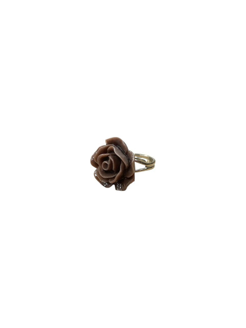 Handcrafted Rose Blossom Stainless Steel Ring – Multicolor Floral Accent | Made in USA by Michelle Marie Boutique Michelle Marie Boutique  Rings