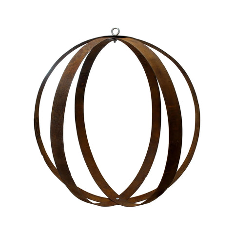 Handcrafted Rustic Hanging Plant Holder – Reclaimed Whiskey Barrel Rings | Made in USA Amish Toy Box  Outdoor
