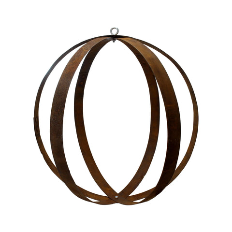 Handcrafted Rustic Hanging Plant Holder – Reclaimed Whiskey Barrel Rings | Made in USA Amish Toy Box  Outdoor