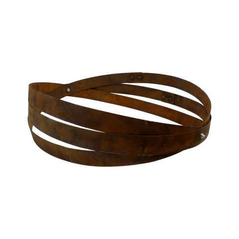 Handcrafted Rustic Hanging Plant Holder – Reclaimed Whiskey Barrel Rings | Made in USA Amish Toy Box  Outdoor