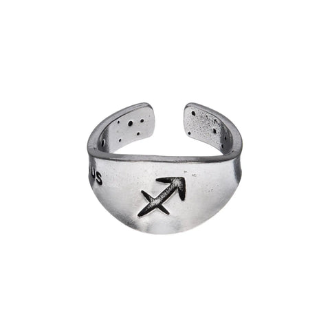 Handcrafted Sagittarius Zodiac Ring – Recycled Pewter Astrological Jewelry | Made in USA Whitney Howard Designs  Zodiac Rings