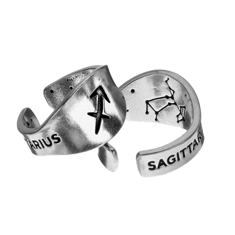 Handcrafted Sagittarius Zodiac Ring – Recycled Pewter Astrological Jewelry | Made in USA Whitney Howard Designs  Zodiac Rings