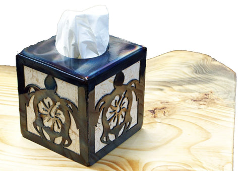 Handcrafted Sea Turtle Tissue Box Cover – Coastal Home Accent – Made in USA | Artisan Decor Knights Home Decor  item