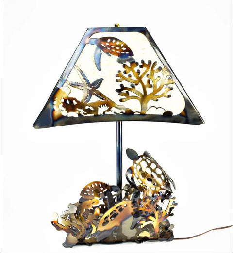 Handcrafted Shellback Sea Turtle Lamp – Artistic Underwater Decor | Made in USA Knights Home Decor  item
