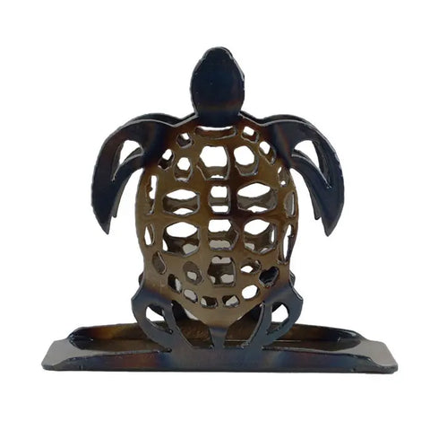 Handcrafted Shellback Sea Turtle Napkin Holder – Coastal Table Decor | Made in USA Veteran-Owned Knights Home Decor  item