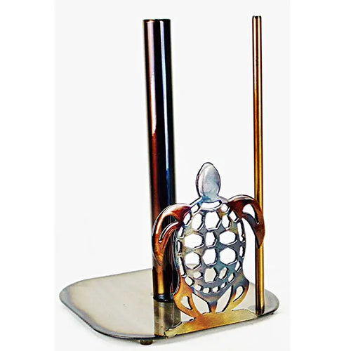 Handcrafted Shellback Sea Turtle Paper Towel Holder – Coastal Kitchen Organizer | Made in USA Knights Home Decor  item