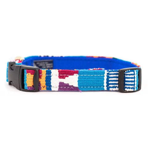 Handcrafted Side Release Dog Collar 1 Inch Wide Durable Nylon Webbing Vibrant Design | Made in USA Auburn Leathercrafters  item