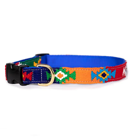 Handcrafted Side-Release Dog Collar 1 Inch – Colorful Hand-Woven Design | Made in USA Durable Nylon Auburn Leathercrafters  item