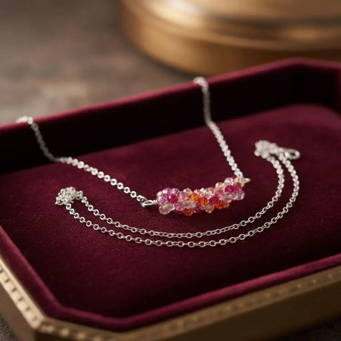 Handcrafted Silver Multi Color Swarovski Crystal Necklace – Artisan Jewelry | Made in USA Alexa Martha Designs  Necklace