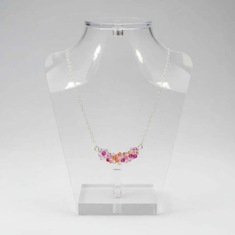 Handcrafted Silver Multi Color Swarovski Crystal Necklace – Artisan Jewelry | Made in USA Alexa Martha Designs  Necklace