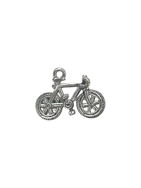 Handcrafted Silver Pewter Bicycle Charm – Custom Cycling Pendant with Ring Attachment | Made in USA Michelle Marie Boutique  Charms and Pendants