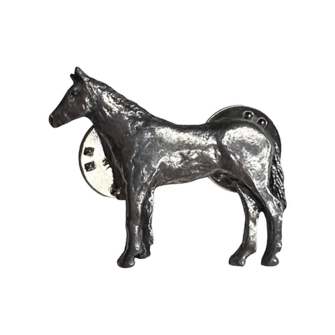 Handcrafted Silver Pewter Horse Lapel Pin – Equestrian Accessory Gift | Made in USA Michelle Marie Boutique  Brooches & Lapel Pins