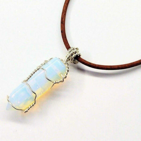 Handcrafted Silver Wire Wrapped Gemstone Crystal Pendant – Montana Made in USA Alexa Martha Designs  Necklace