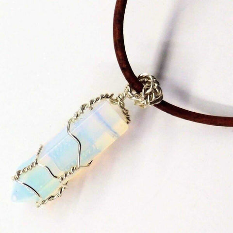 Handcrafted Silver Wire Wrapped Gemstone Crystal Pendant – Montana Made in USA Alexa Martha Designs  Necklace
