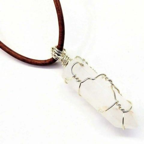 Handcrafted Silver Wire Wrapped Gemstone Crystal Pendant – Montana Made in USA Alexa Martha Designs  Necklace