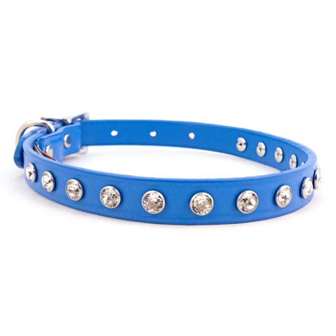 Handcrafted Small Dog Collar – Supple Full Grain Leather with Swarovski Crystals | Made in USA by Auburn Leathercrafters Auburn Leathercrafters  item