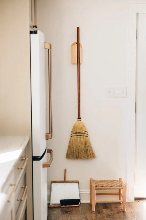 Handcrafted Solid Maple Broom Holder 9x4.25 Inch – Utility Wall Hook for Home Organization | Made in USA Millstream Home  Homegoods
