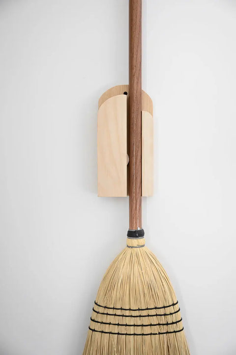 Handcrafted Solid Maple Broom Holder 9x4.25 Inch – Utility Wall Hook for Home Organization | Made in USA Millstream Home  Homegoods