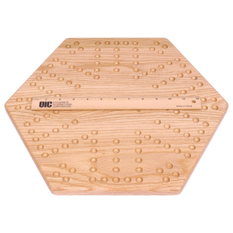 Handcrafted Solid Oak 16 Inch Double-Sided Aggravation Game Board with Marbles and Dice – Made in USA Amish Toy Box  Wooden Toys,Games and Puzzles