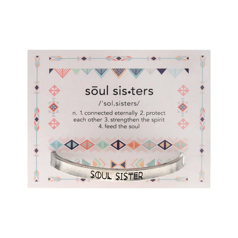 Handcrafted Soul Sister Inspirational Pewter Cuff Bracelet – Eco-Friendly Jewelry | Made in USA Whitney Howard Designs  Cuff Bracelets