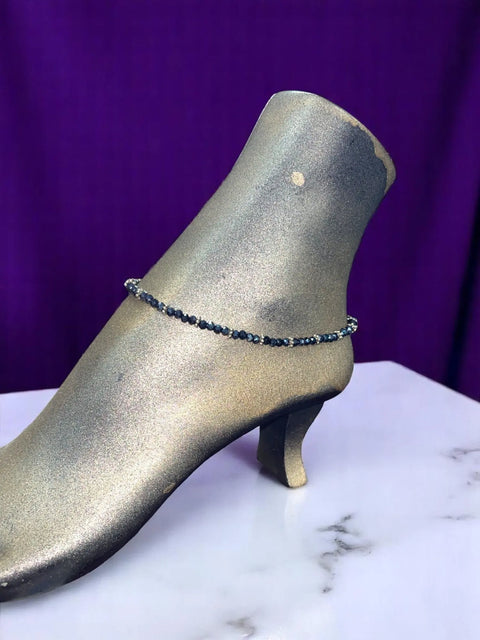 Handcrafted Sparkling Crystal Anklet 9.5 Inch With 2 Inch Extender – Adjustable Summer Jewelry | Made in USA Michelle Marie Boutique  Anklet