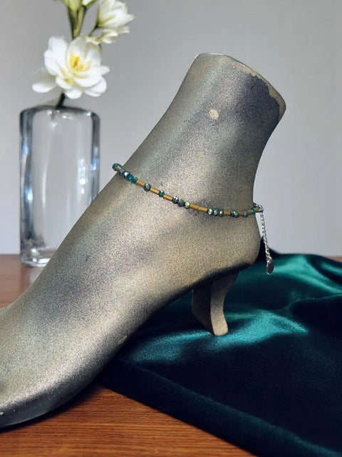 Handcrafted Sparkling Crystal Anklet 9.5 Inch With 2 Inch Extender – Adjustable Summer Jewelry | Made in USA Michelle Marie Boutique  Anklet