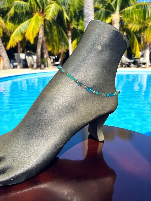 Handcrafted Sparkling Crystal Anklet 9.5 Inch With 2 Inch Extender – Adjustable Summer Jewelry | Made in USA Michelle Marie Boutique  Anklet